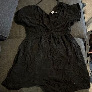 Black Maternity Romper